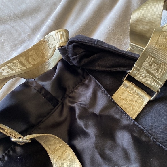 Black & gold VS Pink Messenger bag satin & canvas - Picture 15 of 16